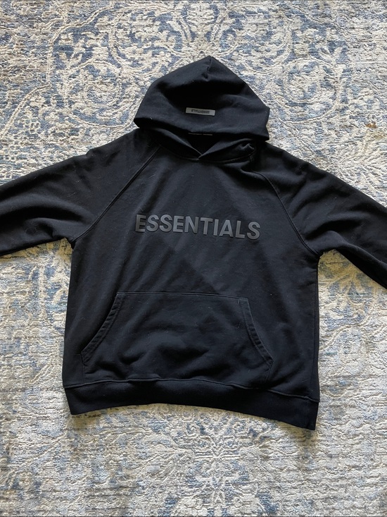 Essentials Other - Essentials Black Logo Pullover Hoodie